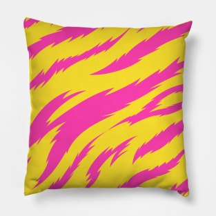 Pink and Yellow Tiger Skin Pattern Pillow