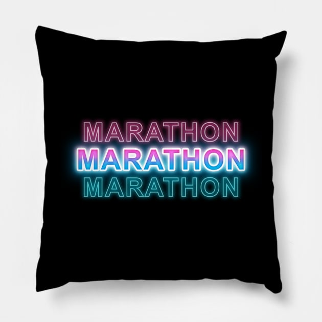 Marathon Pillow by Sanzida Design