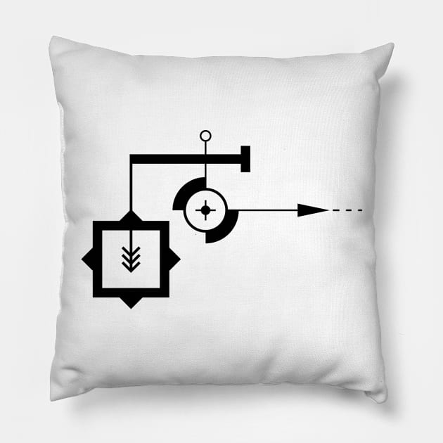 Geometric Tooniefied Design 1 (Light) Pillow by Tooniefied