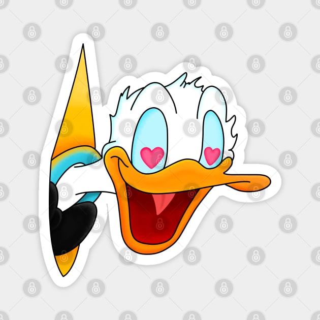 Donald in love Magnet by cariespositodesign