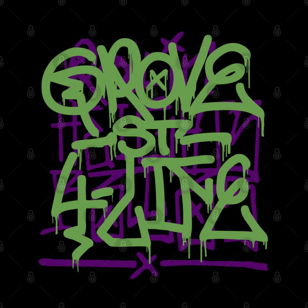 Grove Street Graffiti Drip over Ballas by Power Up Prints