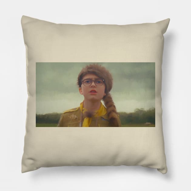 Field Mate Sam Shakusky Painting Pillow by DesignDLW