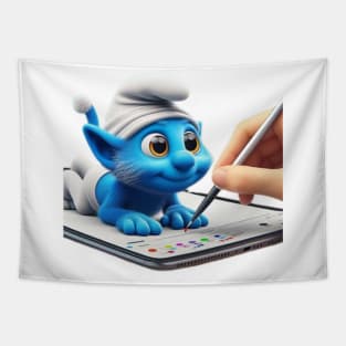 Smurf cat meme Tapestry