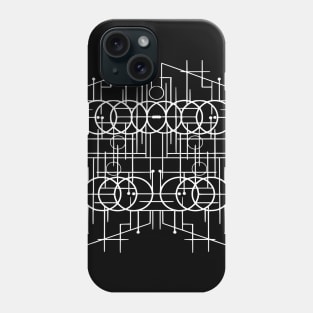 black geometric mask Phone Case