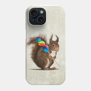 Squirrel and lollipop Phone Case