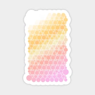 Light Pastel Peach and Pink Geometric Bubbles Abstract Pattern Magnet