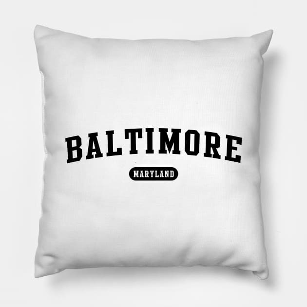 Baltimore, MD Pillow by Novel_Designs