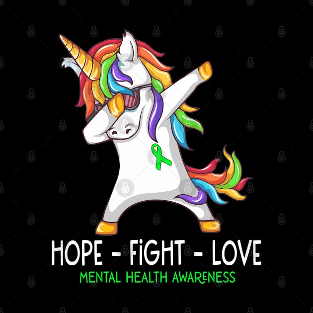 Hope Fight Love MENTAL HEALTH Awareness Support MENTAL HEALTH Warrior Gifts by ThePassion99