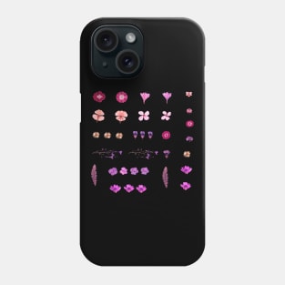 Dried pink flowers colorful Phone Case