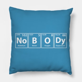 Nobody (No-B-O-Dy) Periodic Elements Spelling Pillow