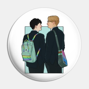 Charlie and Nick heartstopper - pride Pin