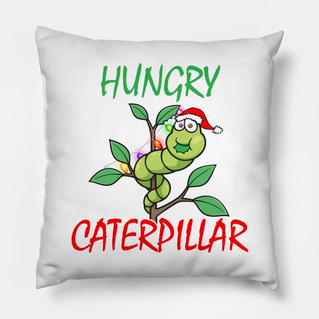 Funny hungry caterpillar xmas gift Pillow by salah_698