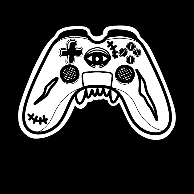 Halloween gamer monster Mr. Controller for geek by creARTures