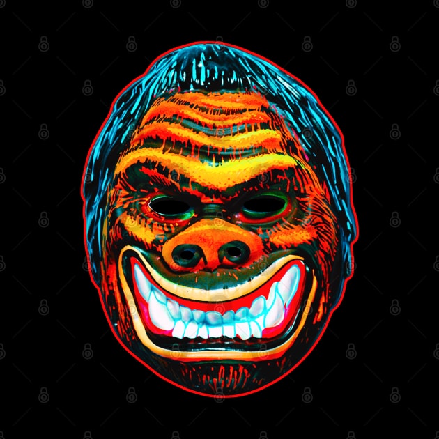 Smiling Gorilla Mask by TJWDraws