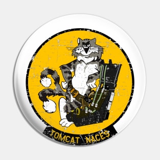 F-14 Tomcat Naces - Grunge Style Pin