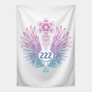 Angel Number 222 Sacred Geometry Tapestry