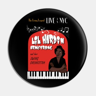 Lil Hardin Orchestra Jazz Poster Pin