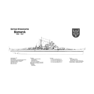 Bismarck - World War II Battleship of the Kriegsmarine - SDpng T-Shirt