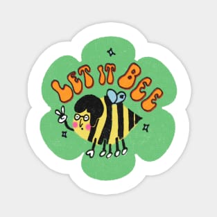 Let it Bee Beatles John Lennon Print Magnet