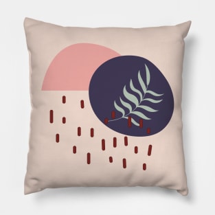 Abstract shapes tropical leaves digital design Pillow