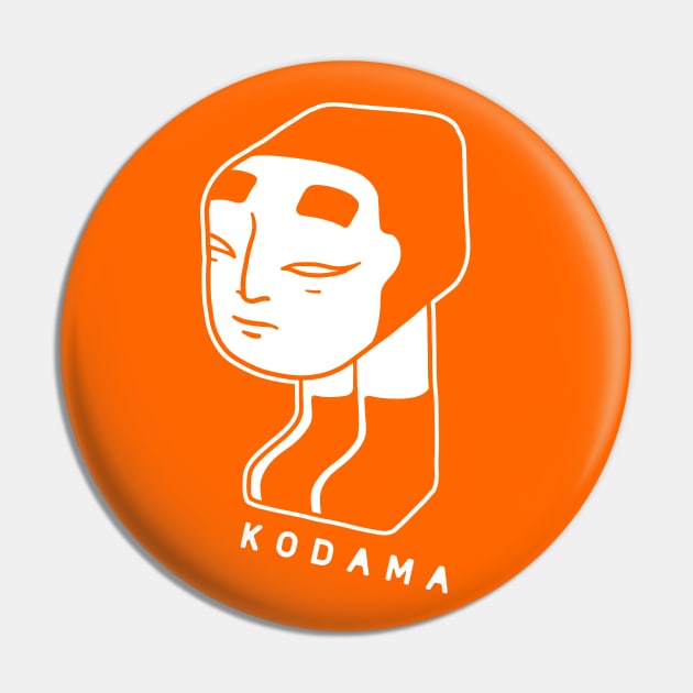Not a traditional Kodama spirit, a ghost with onna men mask in white ink Pin by croquis design