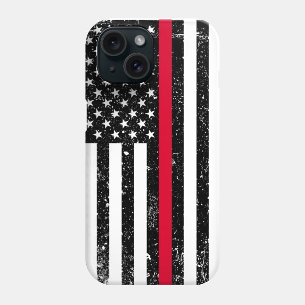 Thin Red Line (Firefighter) T-Shirt Phone Case by Southern Star Studios