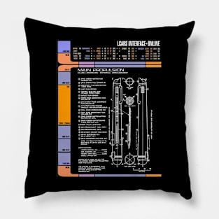 Computer Readout Showing Original Series Interstellar Engine Pillow