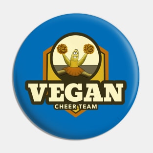 Vegan Cheer Team  – funny banana cartoon character Pin