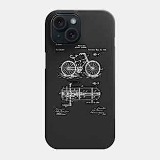 Bike Patent - Bicycle Art - Black Chalkboard Phone Case