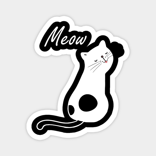 Cat Meow Magnet by HBfunshirts