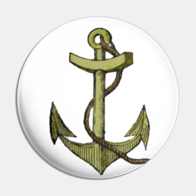 Gold Anchor Pin by dodgerfl