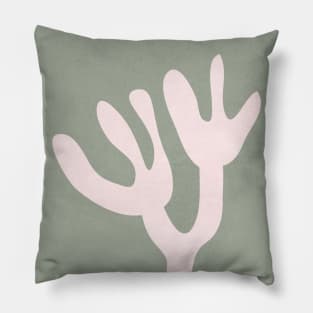 Abstract Botanical, Sage Green Pillow