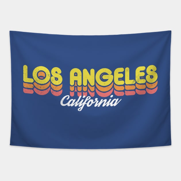 Retro Los Angeles California Tapestry by rojakdesigns