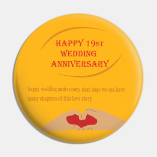 happy 19st wedding anniversary Pin