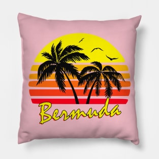 Bermuda Retro Sunset Pillow