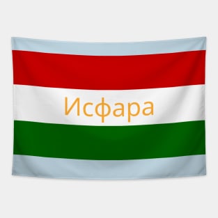 Isfara City in Tajikistan Flag Colors Tapestry