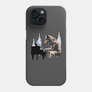 Wolf Playing Piano Phone Case