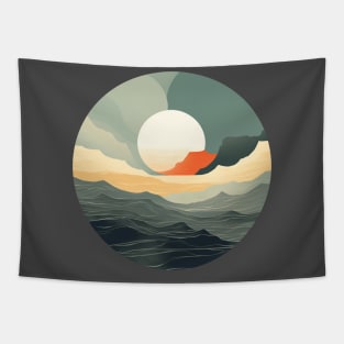 Abstract Geometric Ocean-Inspired Hipster Wanderlust Tees Tapestry