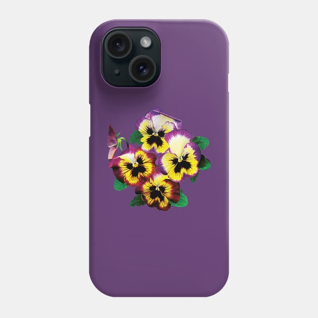 Bunch of Pansies Phone Case by SusanSavad