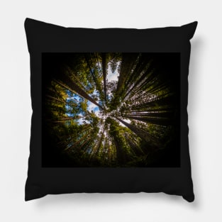 Forest by Fish Eye Lens Pillow