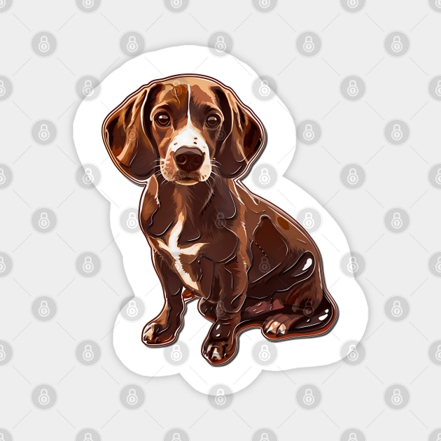 Valentine Beagle Shaped Chocolate Magnet by Chromatic Fusion Studio