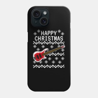 Bass Guitar Ugly Christmas Bassist Musician Phone Case