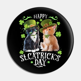 St Pat'S Paddy Patrick Day'S Happy St Cat Tricks Day Pin