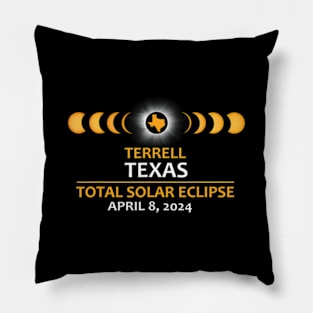 Terrell Tx Texas Total Solar Eclipse 2024 Pillow