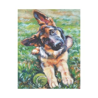 German Shepherd Fine Art Painting T-Shirt