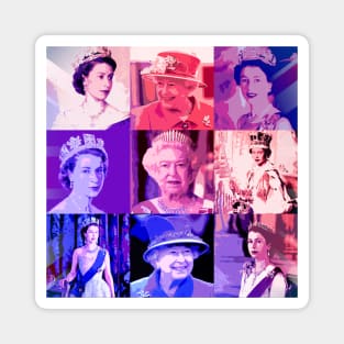 Queen Elizabeth Warhol Magnet