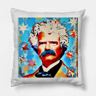 Mark Twain Americana Pillow