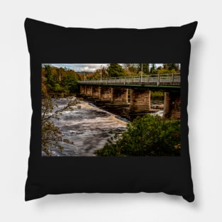 Wylam Bridge Over The River Tyne Pillow