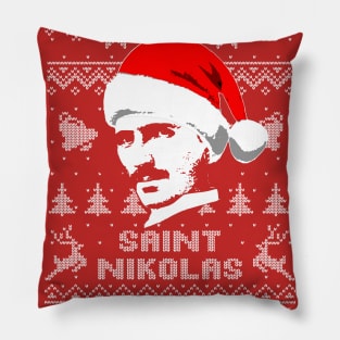 Nikola Tesla Saint Nikolas Pillow