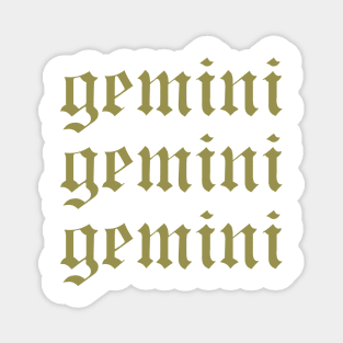 Sage Green Gemini Astrology Zodiac Magnet